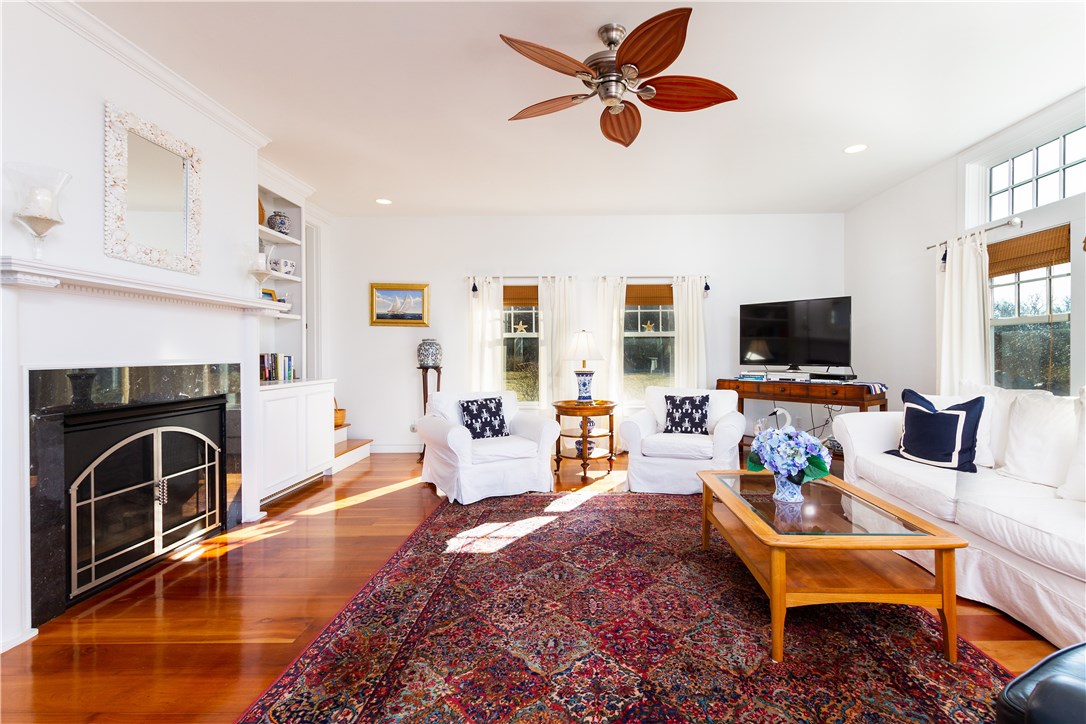 1507 West Side Road Block Island, RI 02807 - Photo 12 of 40 Fireplace with marble surround.