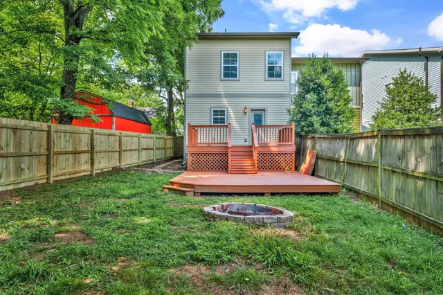 an aerial view of a residential houses with yard