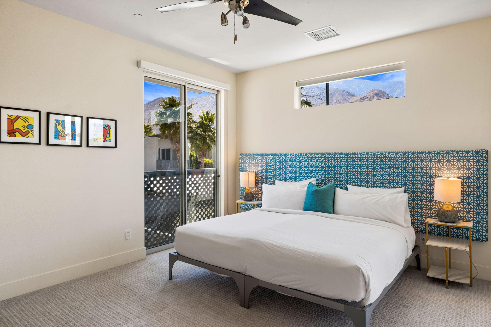 191 The River Palm Springs, CA 92262 - Photo 31 of 39 a bedroom with a bed wall painting and a window