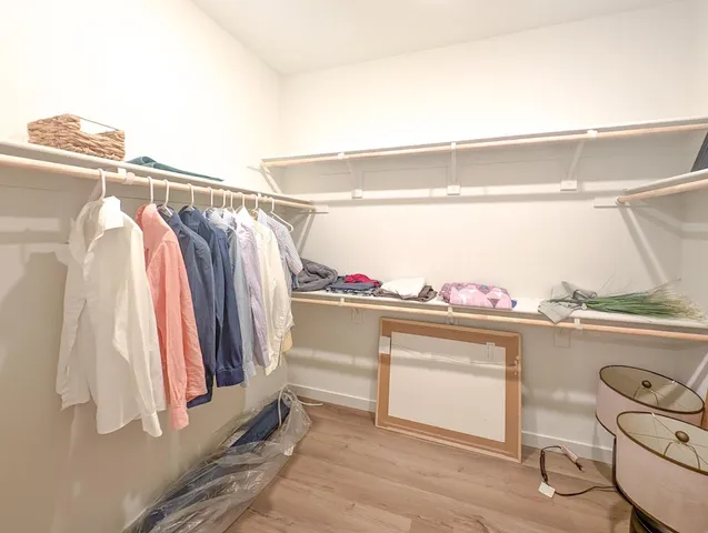 a view of a walk in closet