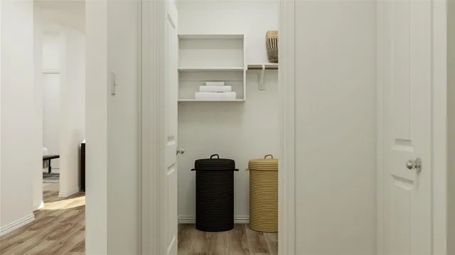 a close view of a wardrobe