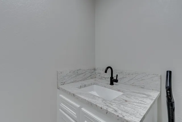 a bathroom with a sink