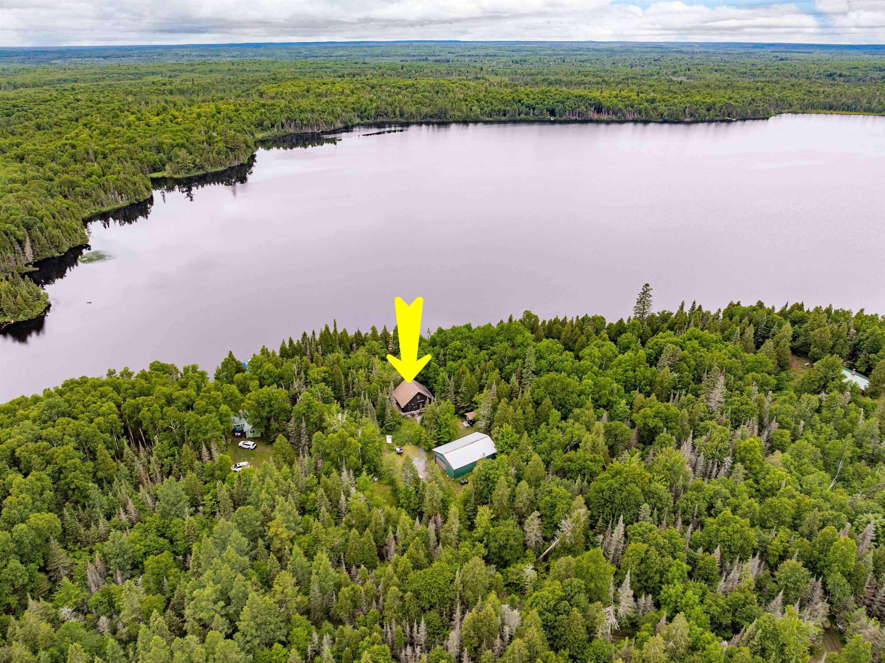 1207 Christianson Lake Road Two Harbors, MN 55616 - Photo 31 of 36 Aerial view of a large body of water