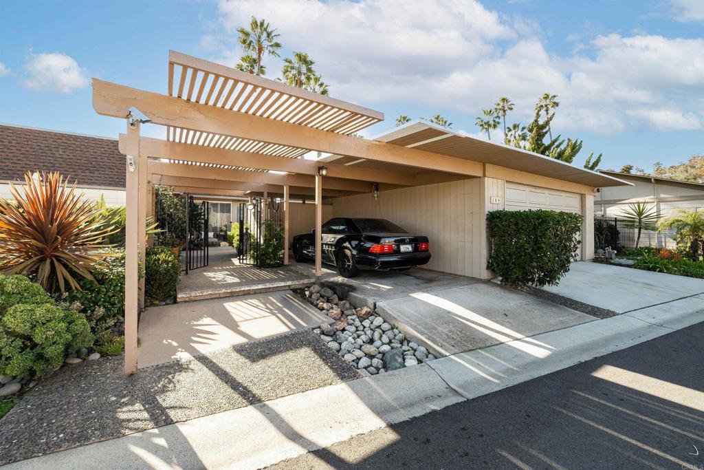 a car parked in front of a building