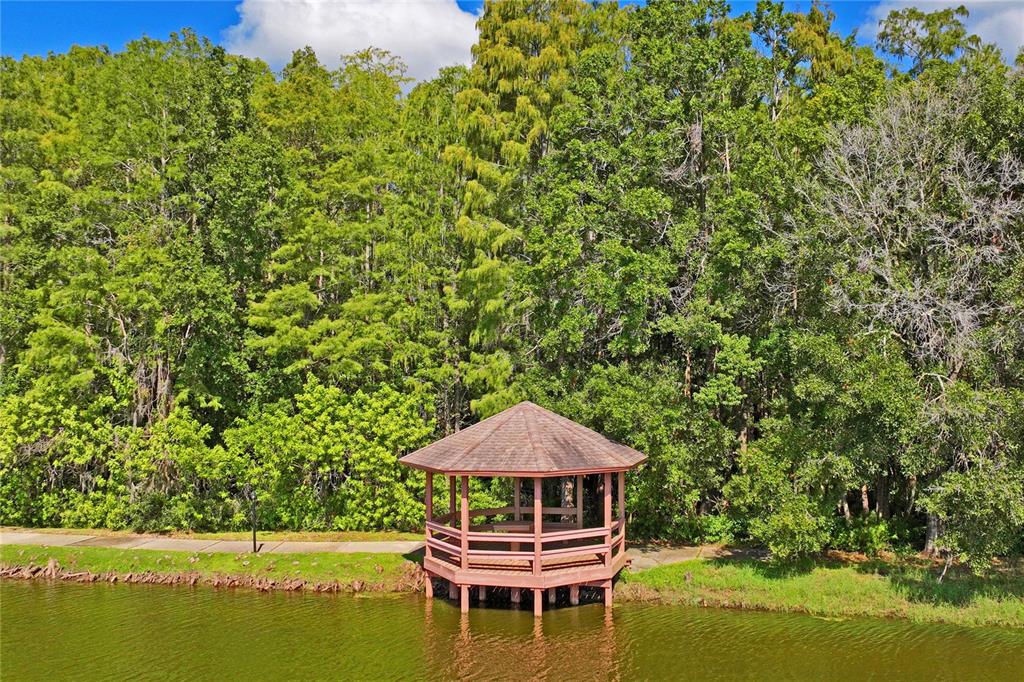 4740 Carrington Court New Port Richey, FL 34655 - Photo 64 of 66 a garden view with a seating space