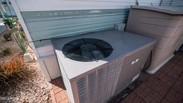 a view of a swimming pool with a garden
