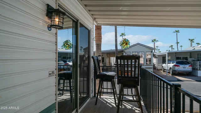 a view of city from balcony