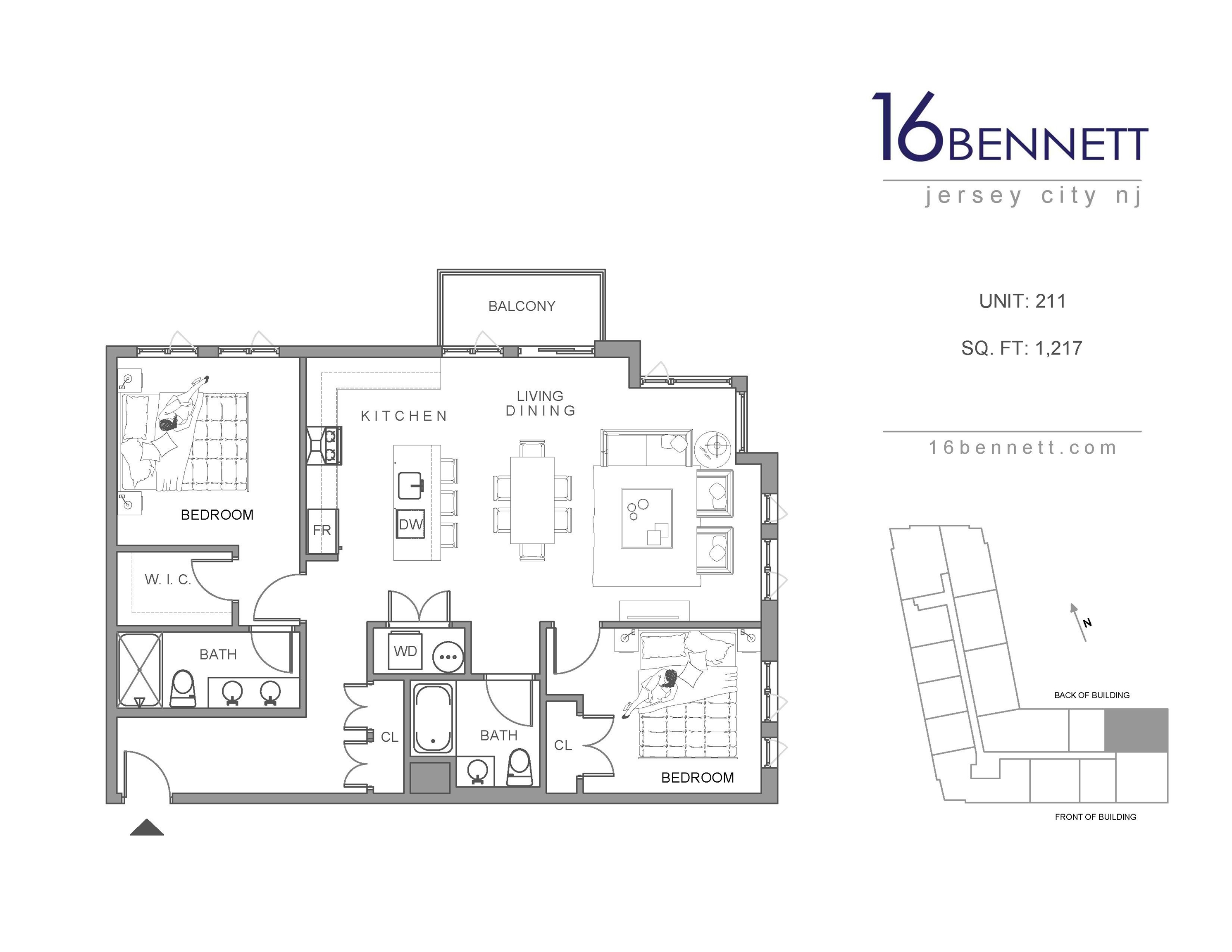 16 Bennett Street, Unit 211 Jersey City, NJ 07304 - Photo 17 of 24 a black and white photo of a picture