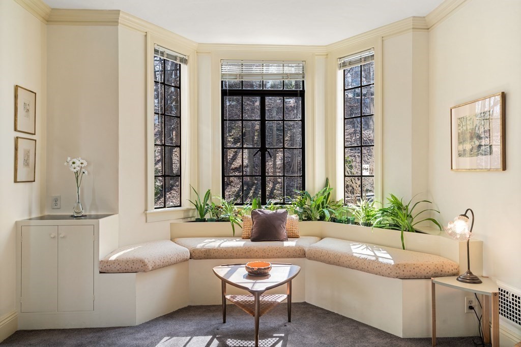 204 Lancaster Terrace Brookline, MA 02446 - Photo 8 of 32 a living room with furniture and a potted plant