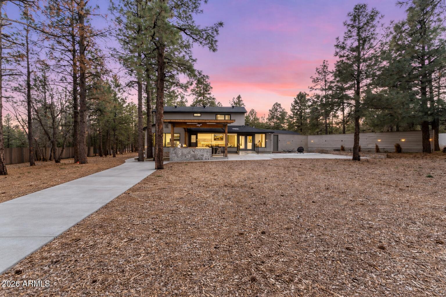 5055 Townsend-Winona Road Flagstaff, AZ 86004 - Photo 6 of 36 Backyard Twilight