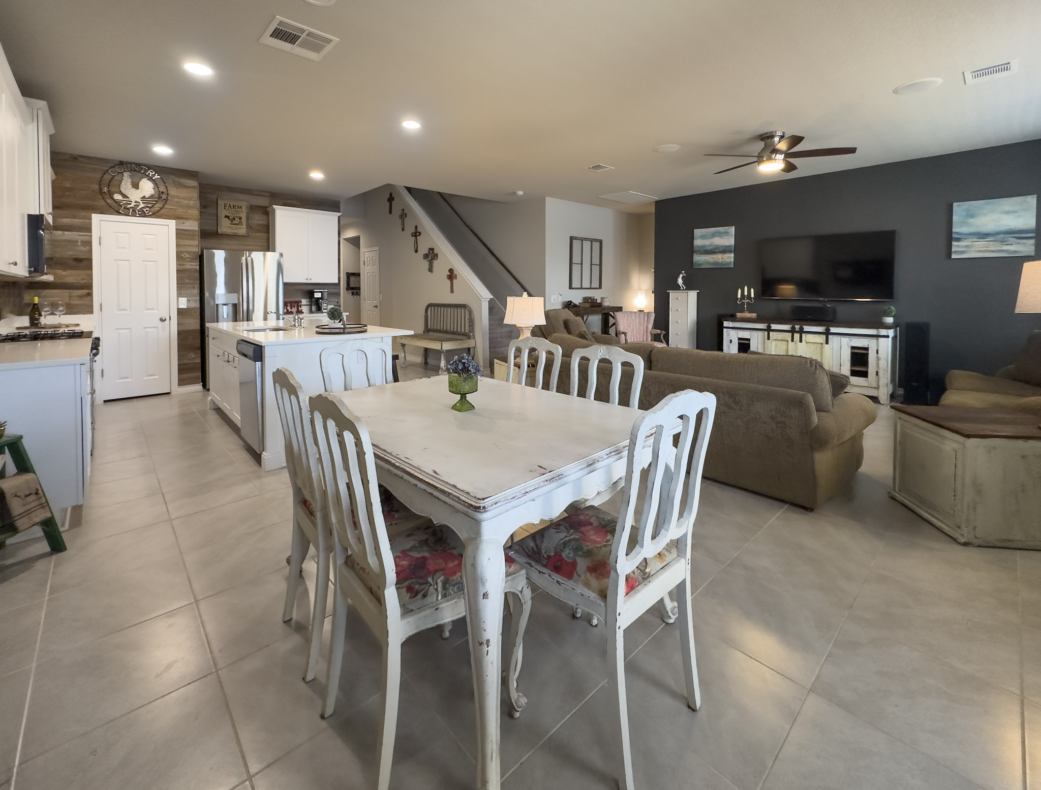 11005 Players Path Austin, TX 78747 - Photo 3 of 40 Dining space with a ceiling fan and recessed lighting