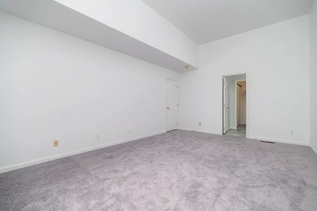 an empty room with an entryway