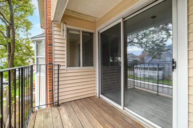 a view of a house with a large window