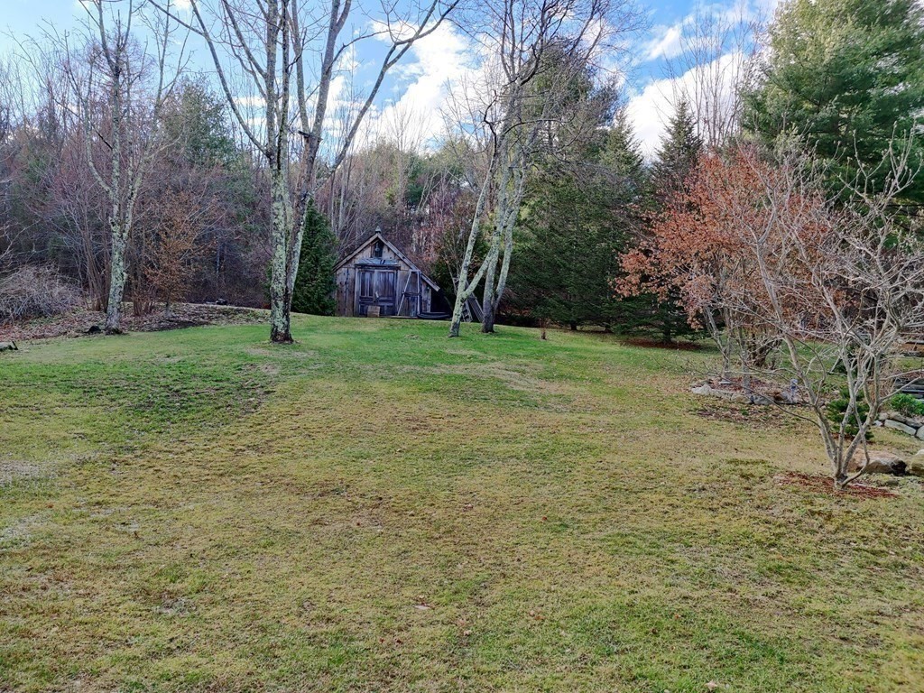 45 Fiskdale Road Brookfield, MA 01506 - Photo 10 of 36 a backyard of a house with plants and large trees
