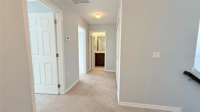 a view of a room with door