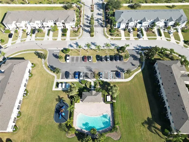 an aerial view of a city