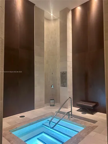 a bathroom with a flowers