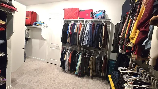 a view of a walk in closet