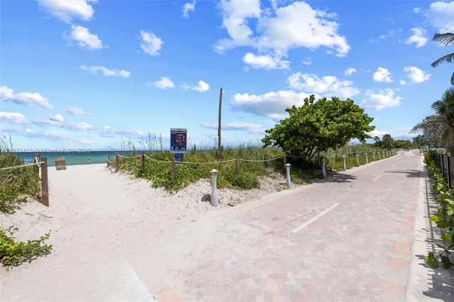 a view of a lake with a beach