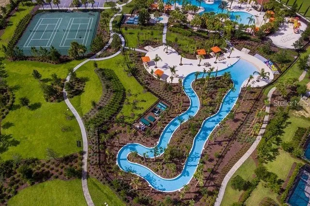 a bird view of a house