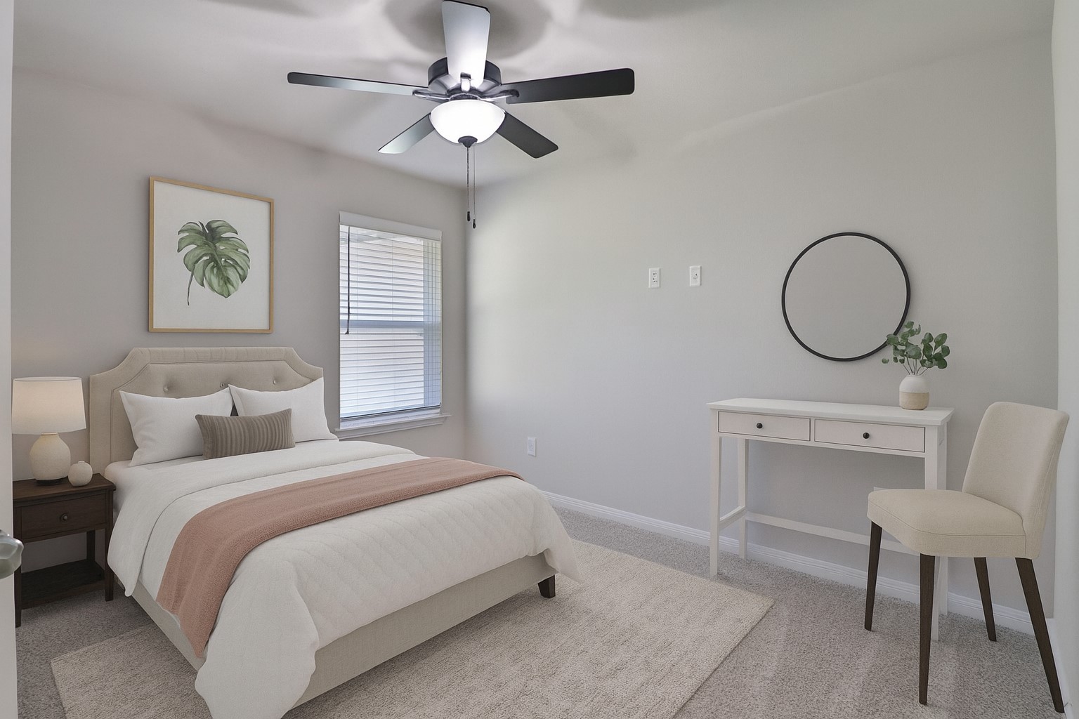 1926 Viva Road Bryan, TX 77807 - Photo 30 of 39 a bedroom with a bed a chair and a chandelier