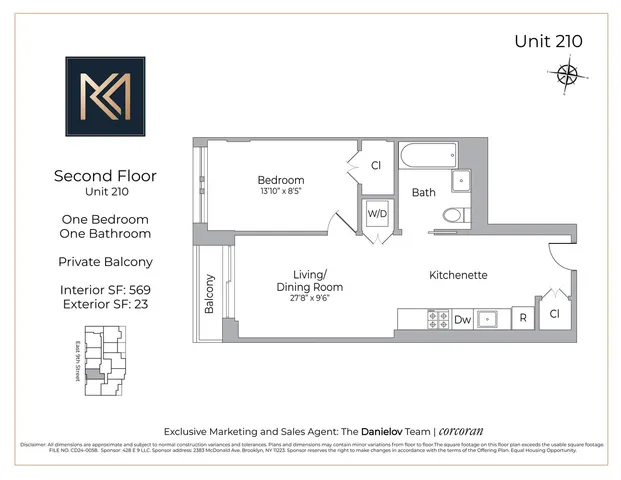 $560,000 | 428 East 9th Street, Unit 210 | Kensington