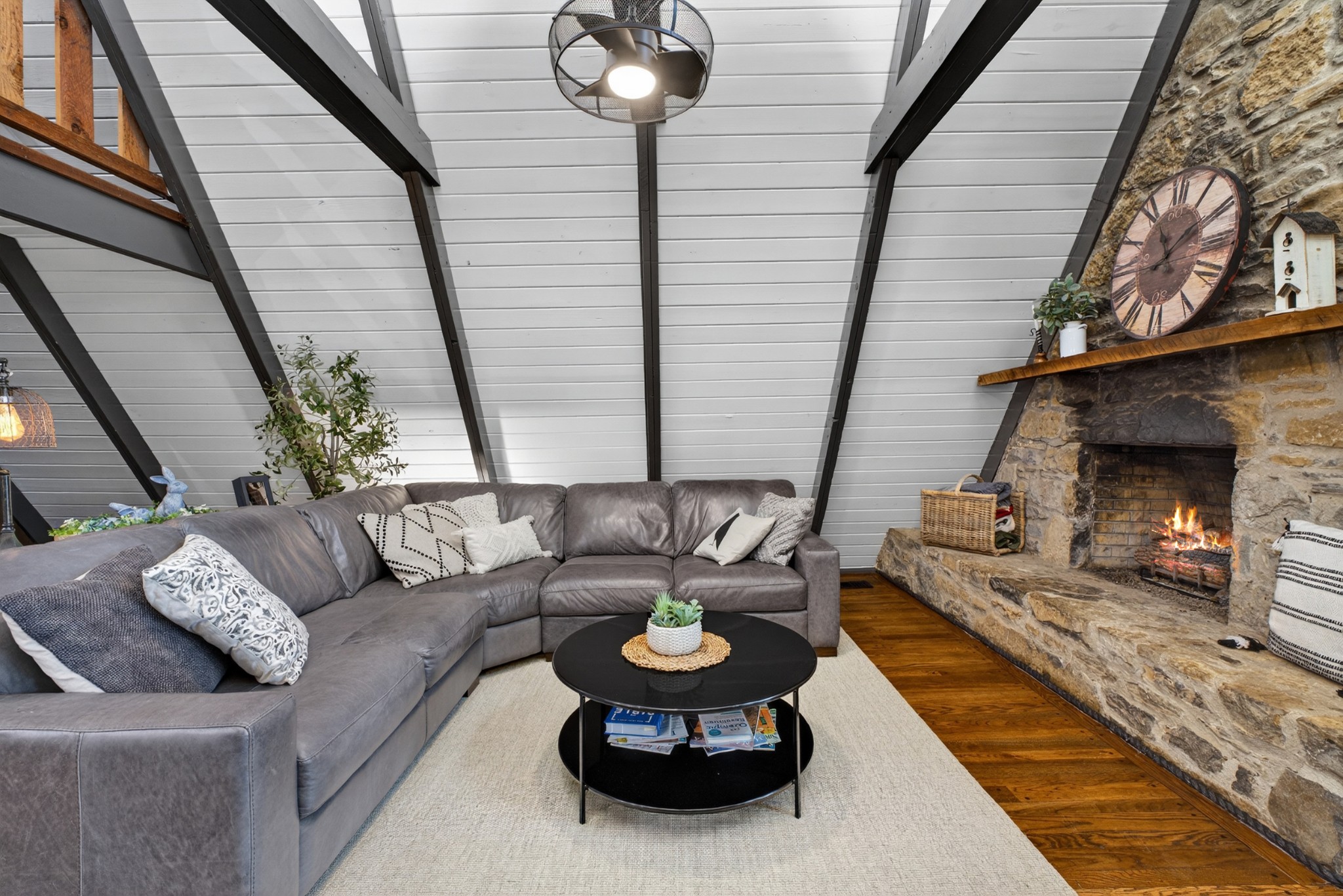 123 Jones Road Taft, TN 38488 - Photo 50 of 87 a living room with furniture and a fireplace