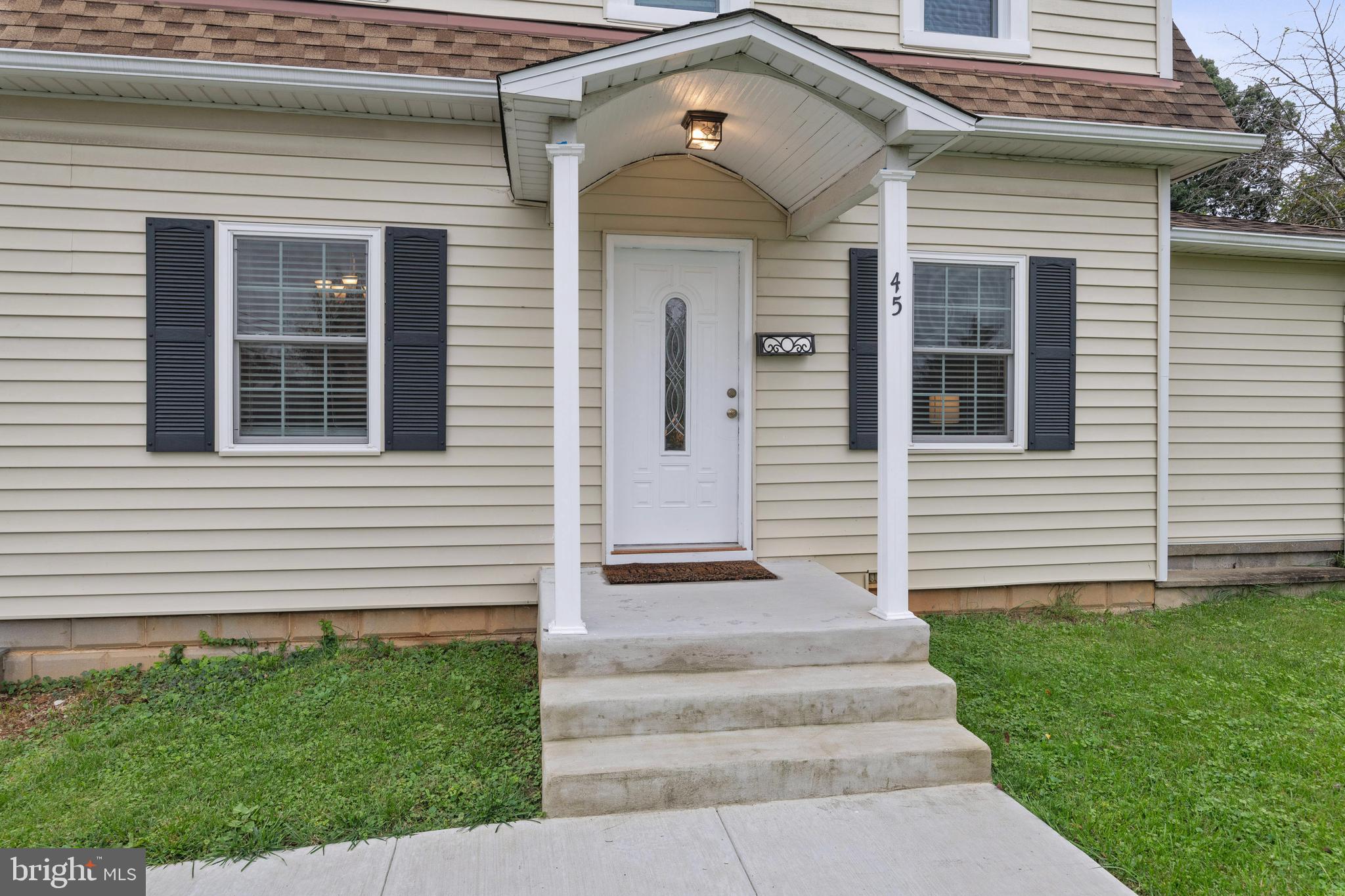 45 Cinder Road Lutherville-Timonium, MD 21093 - Photo 3 of 41 A Very Welcoming Covered Front Door Entry