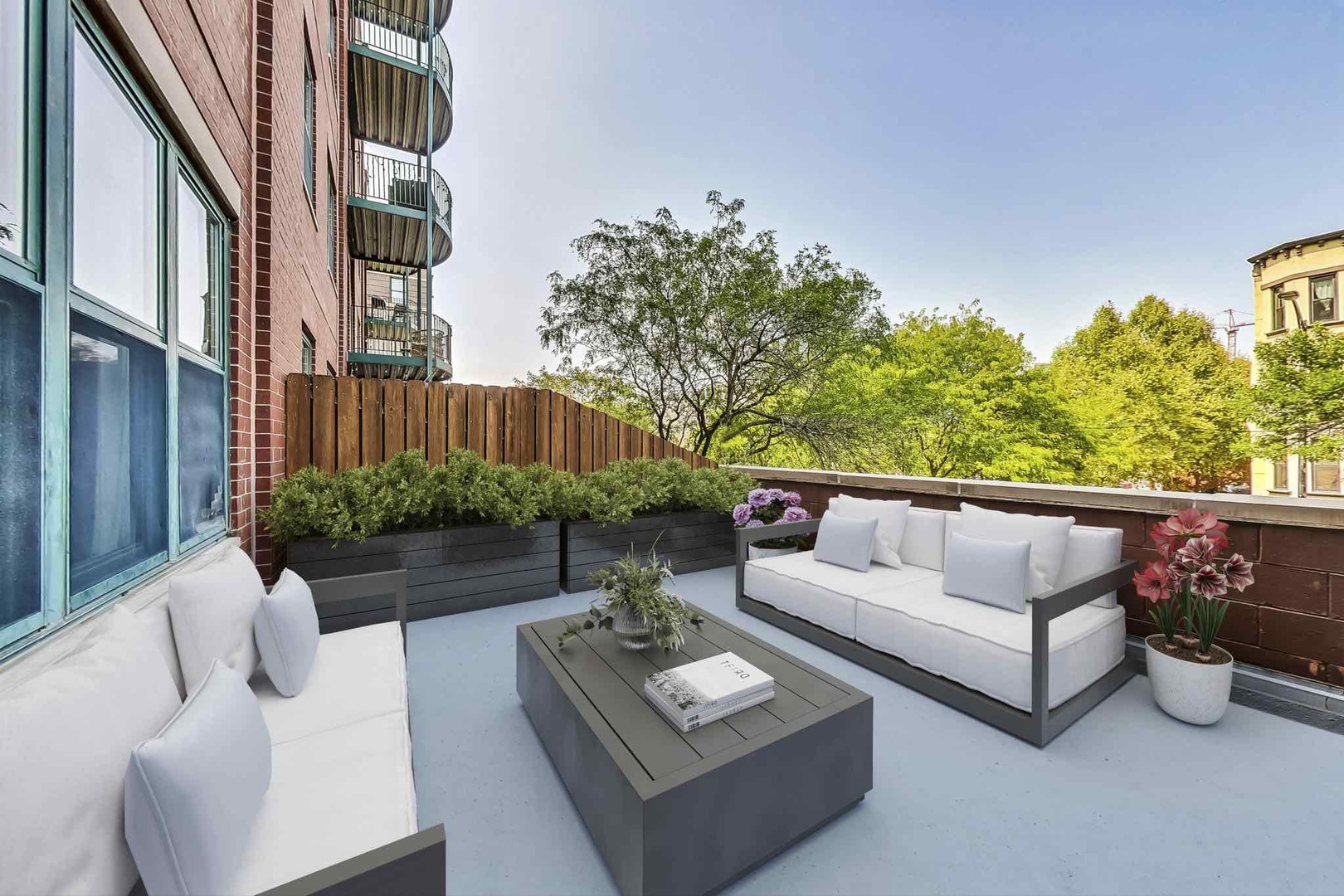 1301 West Washington Boulevard, Unit 208 Chicago, IL 60607 - Photo 35 of 37 a view of a couches in the patio