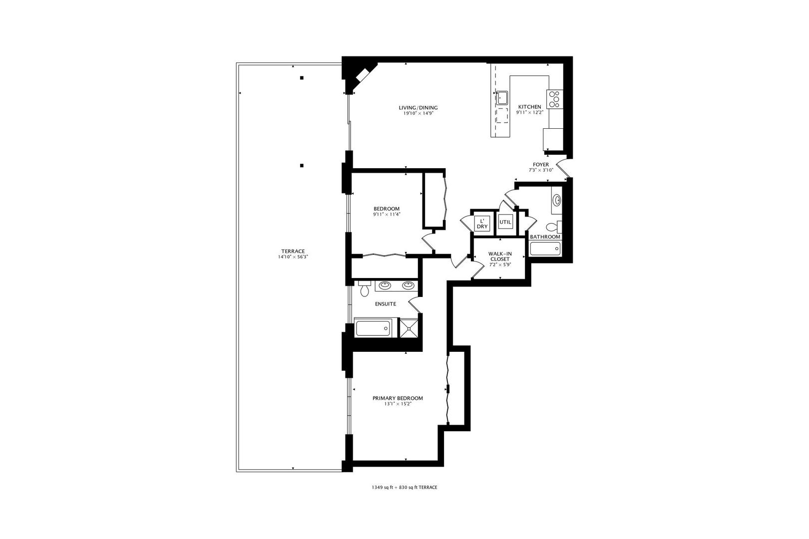 1301 West Washington Boulevard, Unit 208 Chicago, IL 60607 - Photo 36 of 37 a picture of floor plan