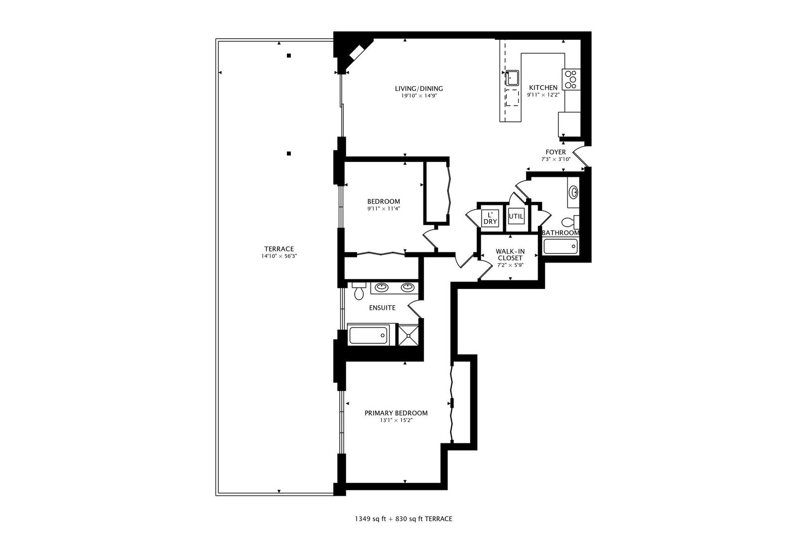 1301 West Washington Boulevard, Unit 208 Chicago, IL 60607 - Photo 37 of 37 a picture of floor plan