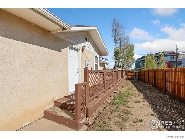 a backyard of a house