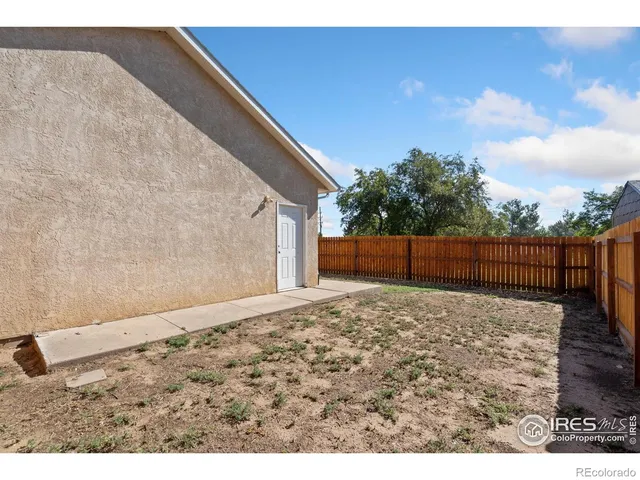 a backyard of a house