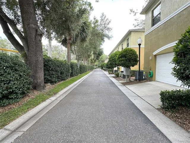 a view of a park with a bench