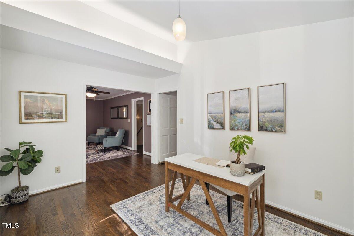 3317 Harden Road Raleigh, NC 27607 - Photo 15 of 53 a living room with furniture and wooden floor