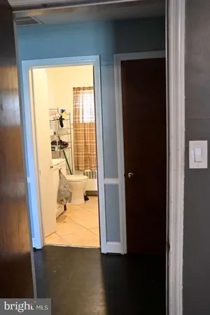 a view of a bathroom with a tub