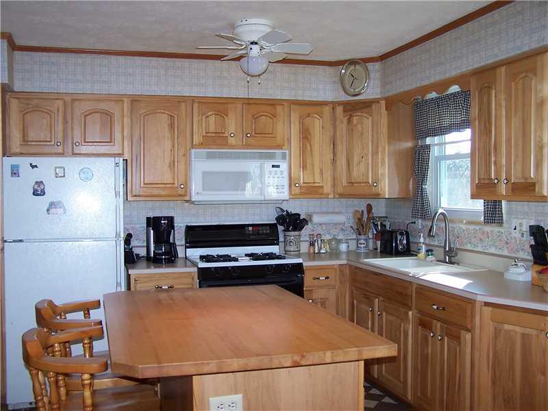 554 Hill Road Georgetown, PA 15043 - Photo 3 of 17 Kitchen. Charming newer kitchen with Hickolry Cabinets and nice sized kitchen island