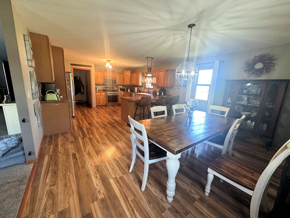 314 North Grove Street Rochelle, IL 61068 - Photo 3 of 15 a dining room with furniture a chandelier and wooden floor