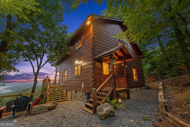 a view of city from balcony