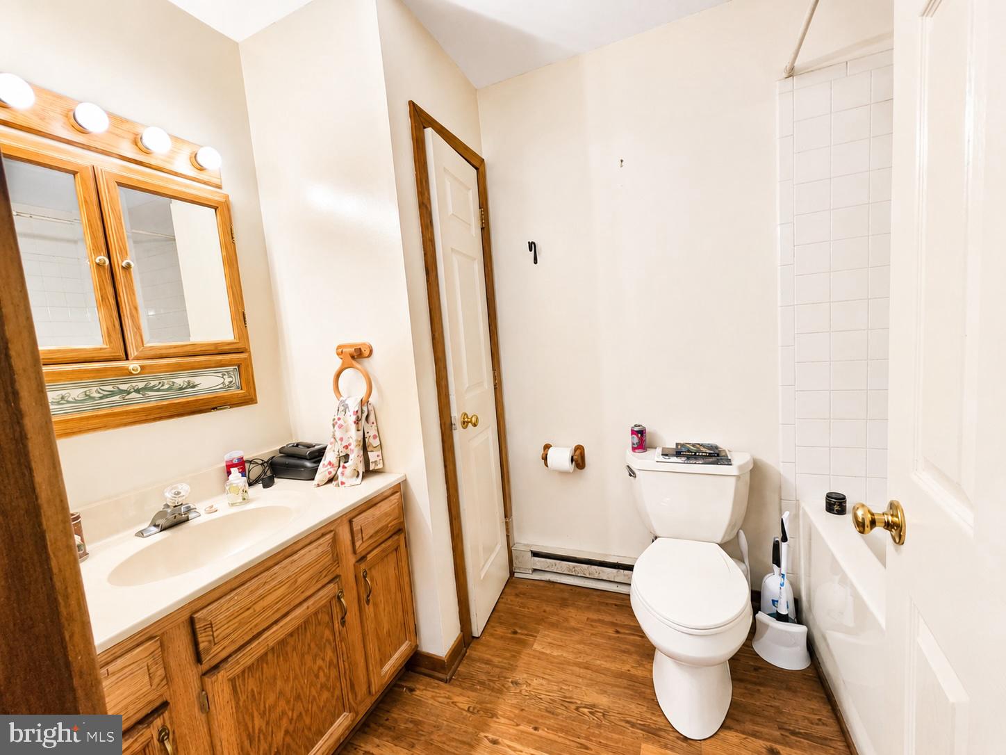 5125 Rhodesdale Road Rhodesdale, MD 21659 - Photo 26 of 50 a bathroom with a sink a toilet and a mirror