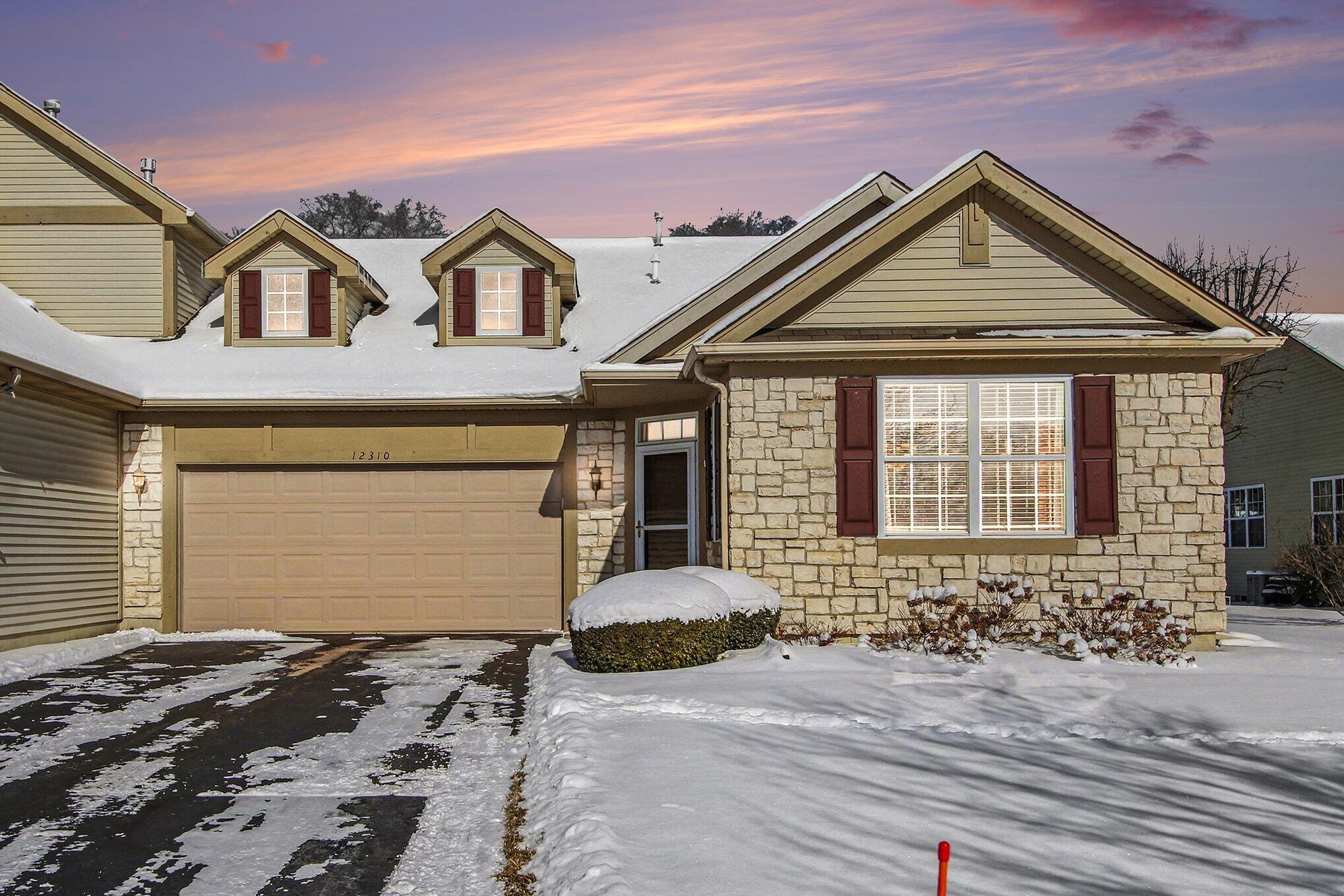 a front view of a house