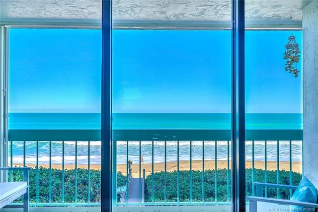 a view of a large window