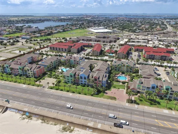 an aerial view of a city