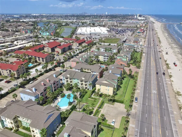 an aerial view of a city