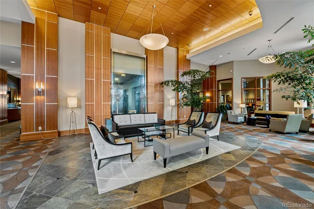 a building outdoor space with patio furniture