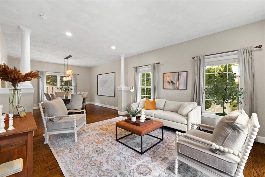 58 Mansfield Road Lynnfield, MA 01940 - Photo 4 of 42 a living room with furniture and a large window