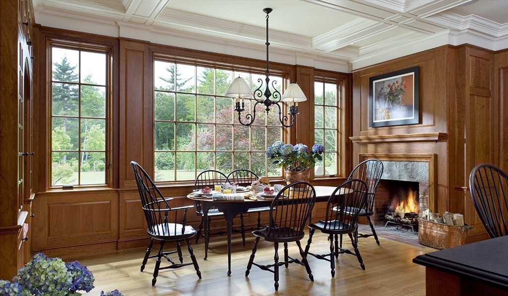 495 Hugh Cargill Road Concord, MA 01742 - Photo 32 of 42 a view of a dining room with furniture window and outside view