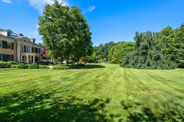 a view of building with yard