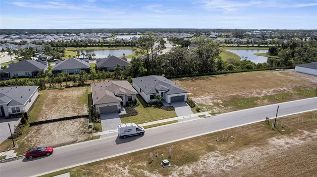 an aerial view of multiple house