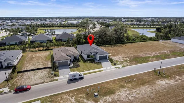 an aerial view of multiple house